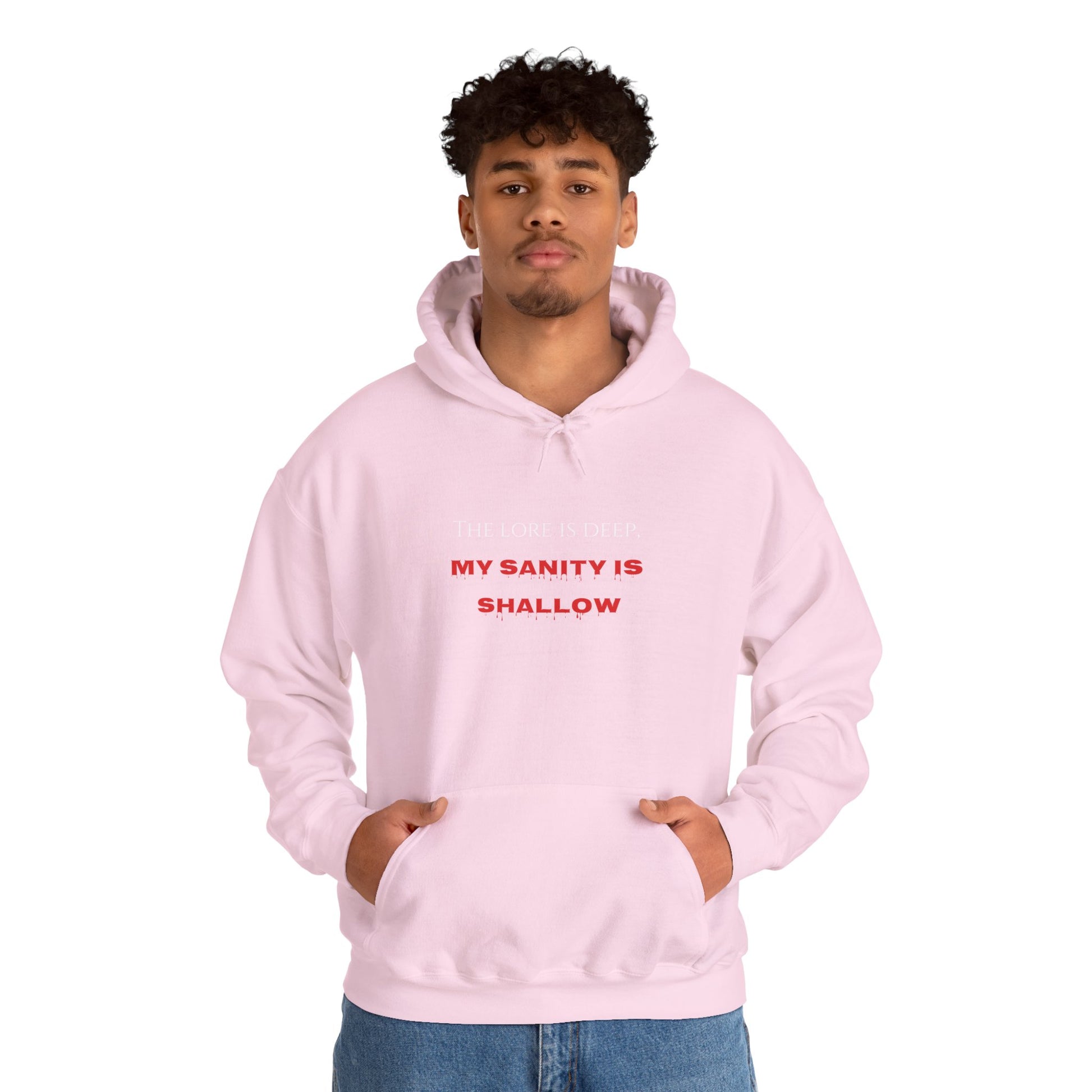 "The lore is deep, My sanity is shallow" Hoodie - Cozy Unisex Sweatshirt, Perfect for Casual Wear, Gift for Friends, Birthday Present, Everyday Comfort